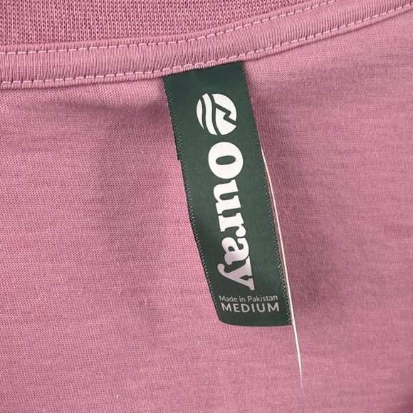 Ouray Essential Short Sleeve Scoop Neck Tee Womens M Palm Beach Pink Nectar NEW - Picture 5 of 6